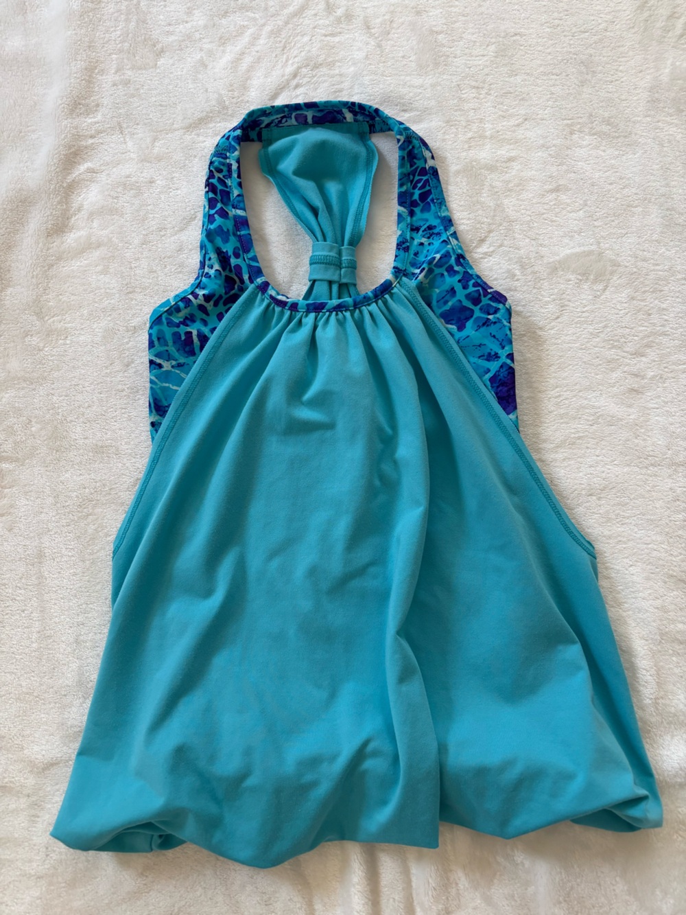 Triple flip bubble tank top